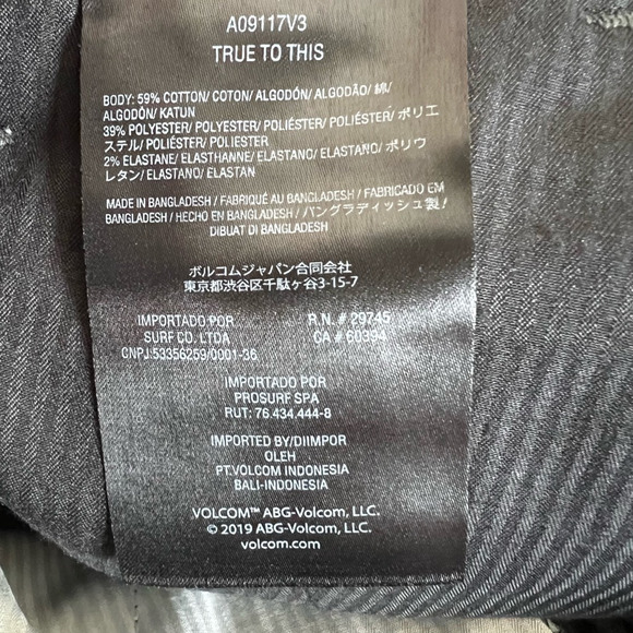 Volcom Mens Monty Chino Shorts Gray Flat Front Stretch Pockets Casual 28 New - Picture 6 of 7